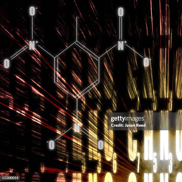 molecular structure of dynamite - explosive material stock pictures, royalty-free photos & images