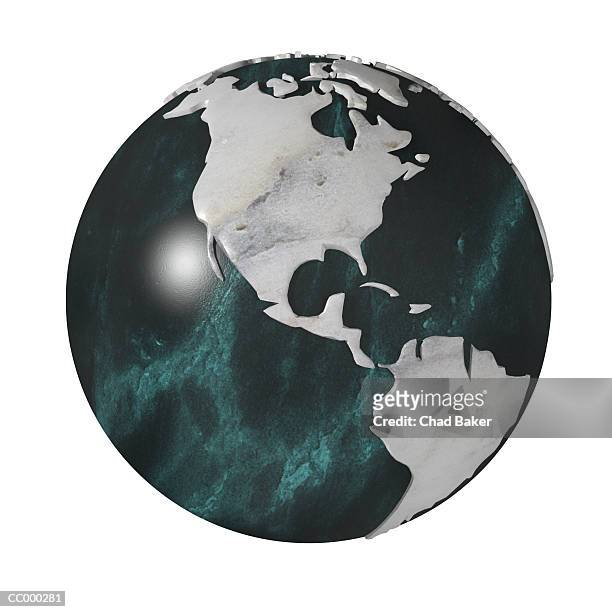 marble globe showing north america - marble - fotografias e filmes do acervo