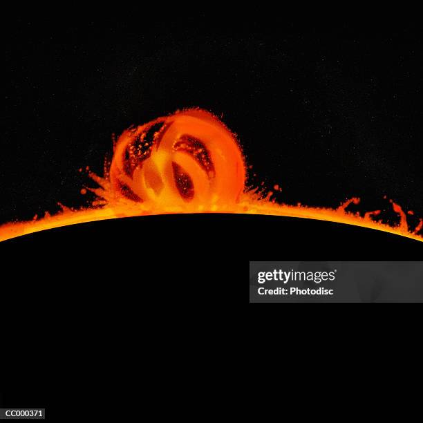 illustration of a solar flare - protuberanz stock-grafiken, -clipart, -cartoons und -symbole