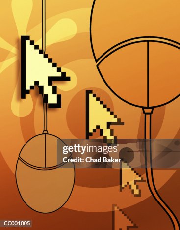 Computer Mouse Text Computer Mice With Cursors And Symbol High-Res Vector Graphic - Getty ...