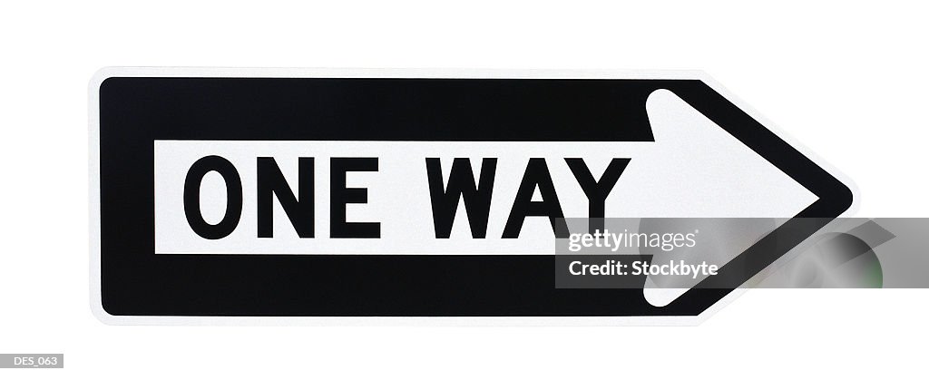 ONE WAY sign