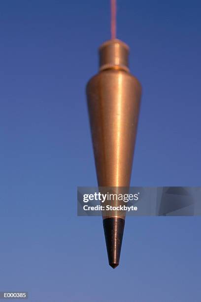 plumb-line bob - schietlood-meetinstrument stockfoto's en -beelden