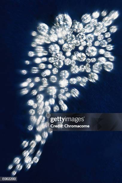 variety of clear glass stones on black background - variety bildbanksfoton och bilder