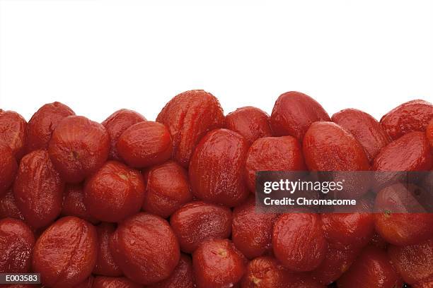 wall of peeled tomatoes - skinless stock pictures, royalty-free photos & images
