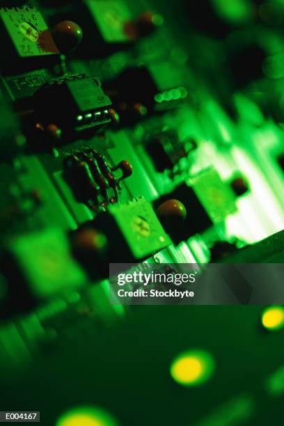 circuitboard with switches and resistors - resistor stock pictures, royalty-free photos & images