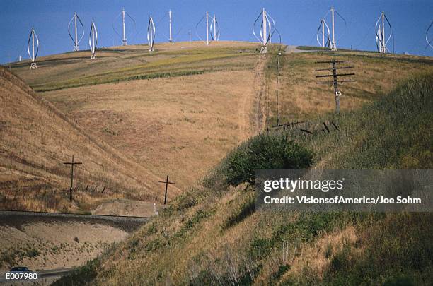 usa, california, altamont pass, wind turbines - altamont pass stock pictures, royalty-free photos & images