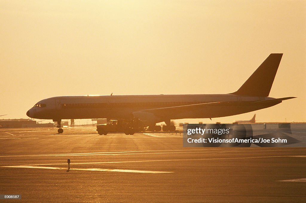 Jet airplane on tarmac