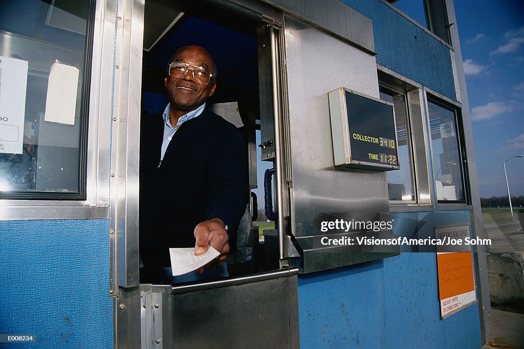 Attendant at toll booth