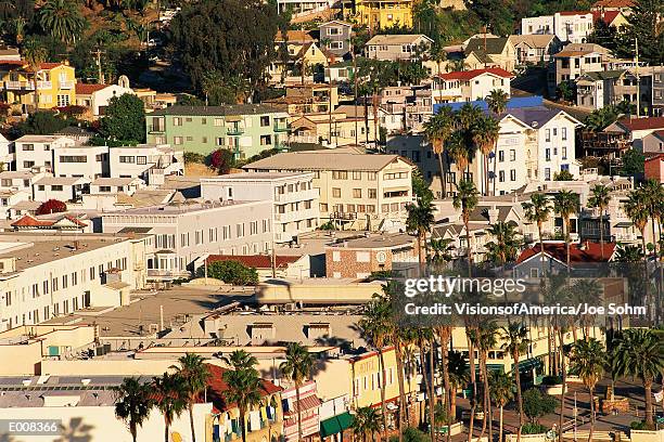 residential area on catalina island, ca - ca stock-fotos und bilder