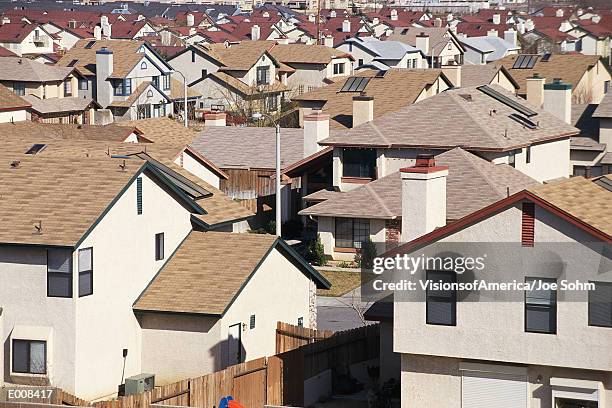 rooftops of houses in ca - palmdale stock pictures, royalty-free photos & images