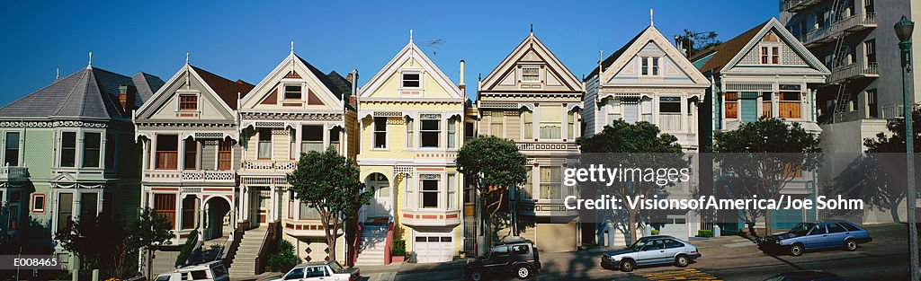 Row of Victorian homes, San Francisco, California