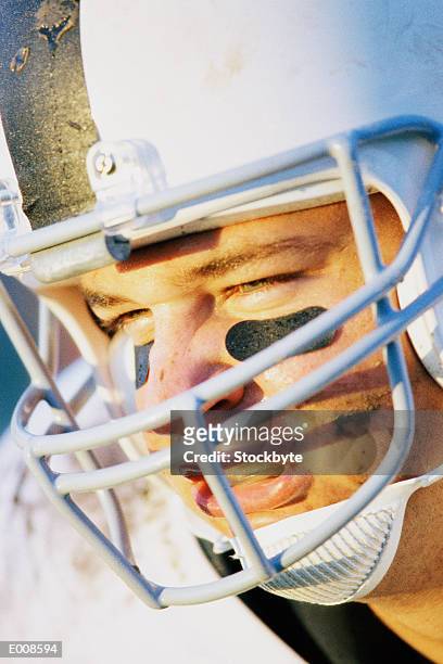 head shot of football player - football player imagens e fotografias de stock