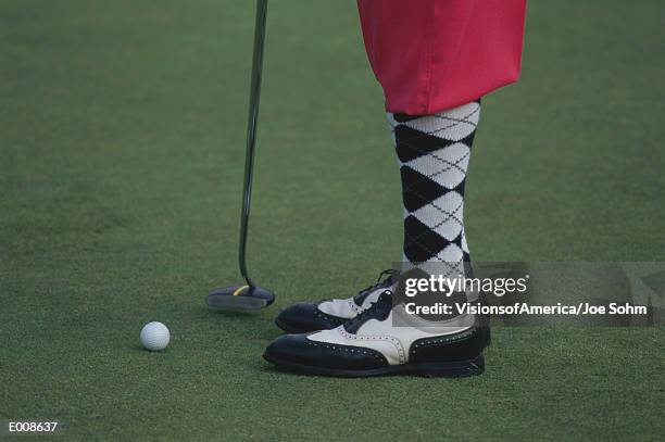 socks and shoes of golfer - plus fours stock pictures, royalty-free photos & images