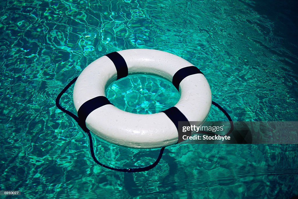 Life preserver in water