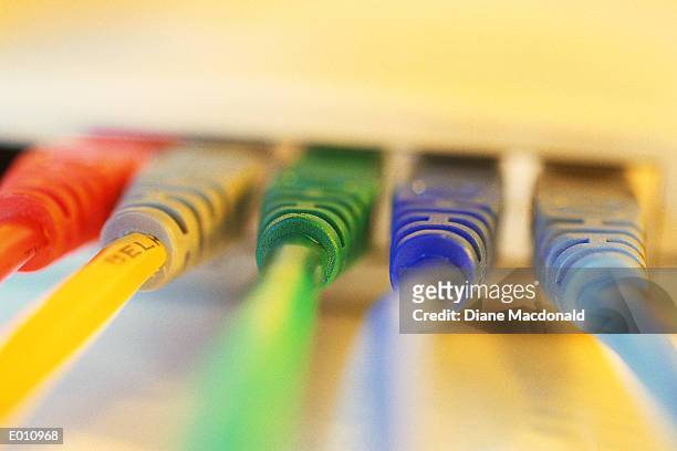 colorful plugs in sockets - diane ストックフォトと画像