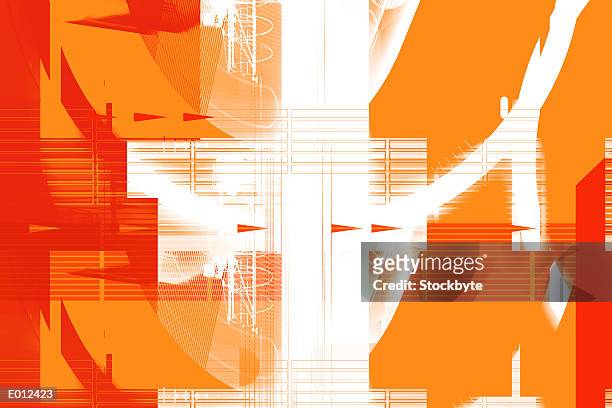 images in warm tones and white - exploded diagram stock illustrations