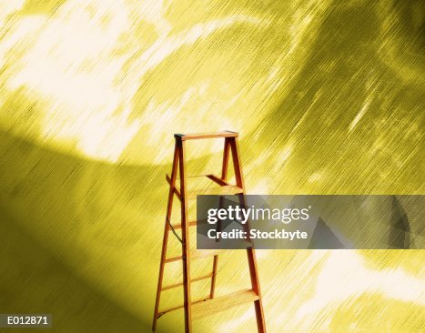 Yellow Ladder Graphics Ladder On Abstract Yellow Background High-Res Vector Graphic - Getty Images