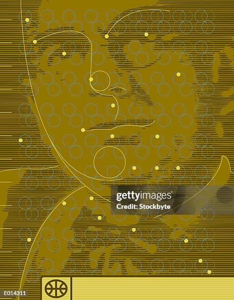 thin lines traced over man's face - middle aged man facing camera stock illustrations