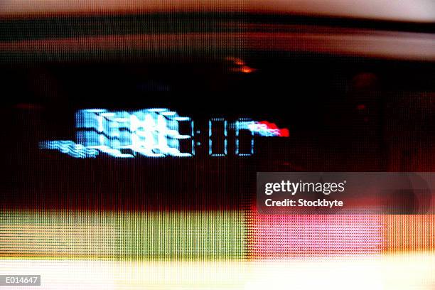 blurred digital clock - digital clock numbers stock illustrations