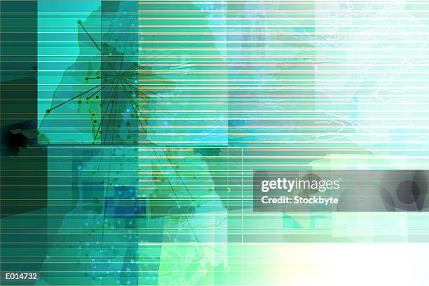 green abstract with landforms - landforms stock illustrations