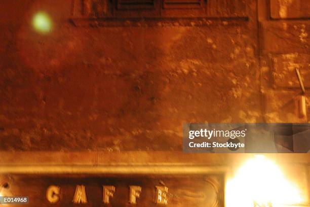 caffe sign on building - caffe stock pictures, royalty-free photos & images