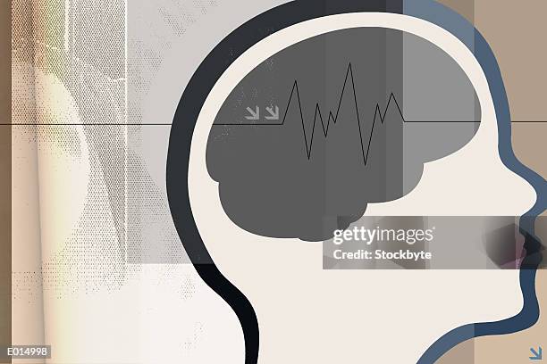 brain - gehirnstrom stock-grafiken, -clipart, -cartoons und -symbole