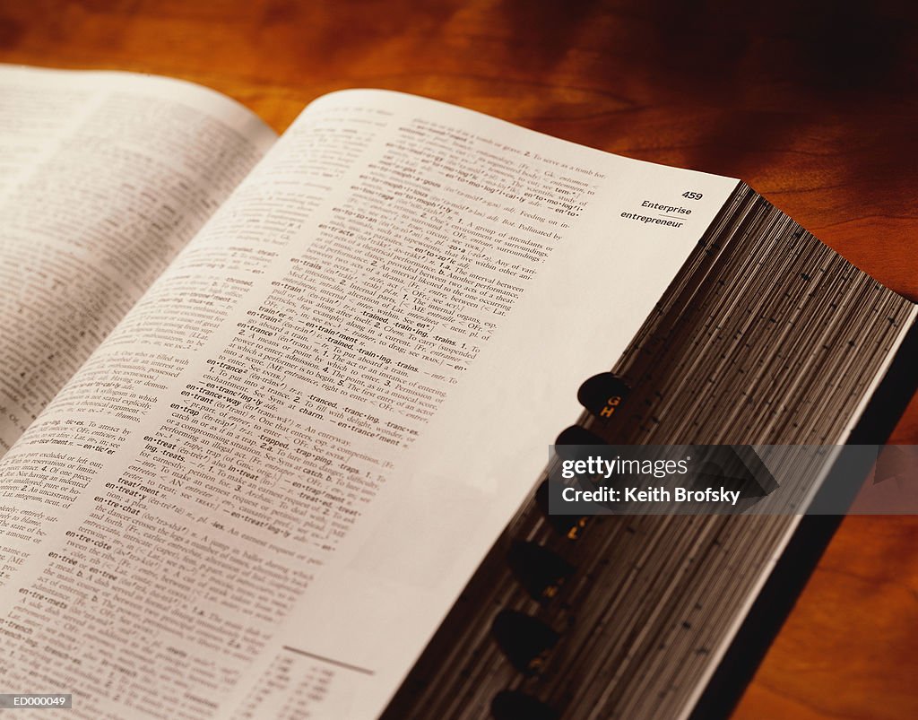Open Dictionary High-Res Stock Photo - Getty Images