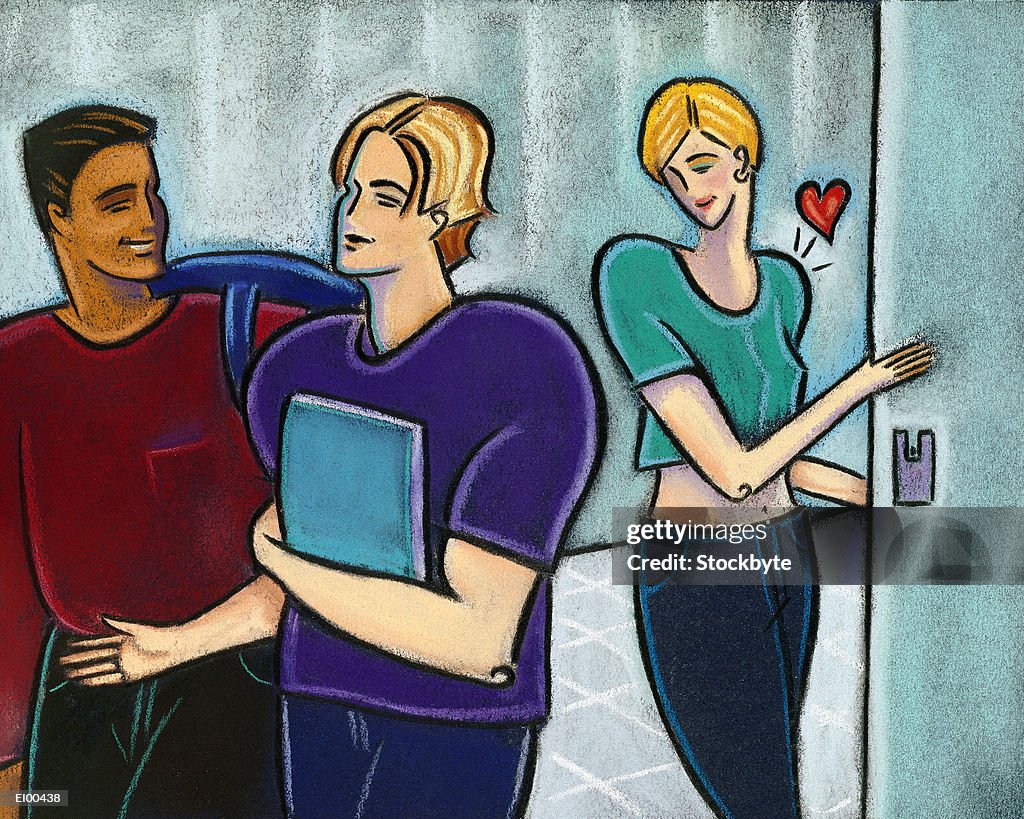 Young woman with crush on guy