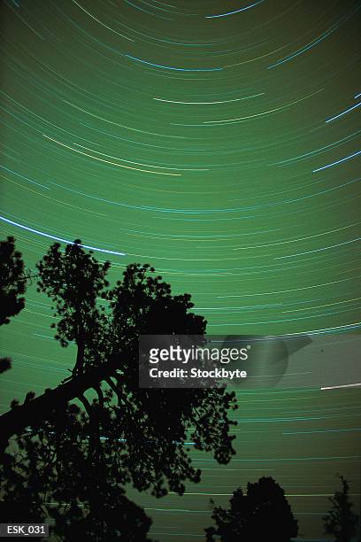 time-lapse shot of stars in sky - time lapse stock-fotos und bilder
