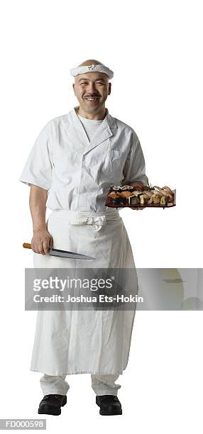 sushi chef - chef full length stock pictures, royalty-free photos & images