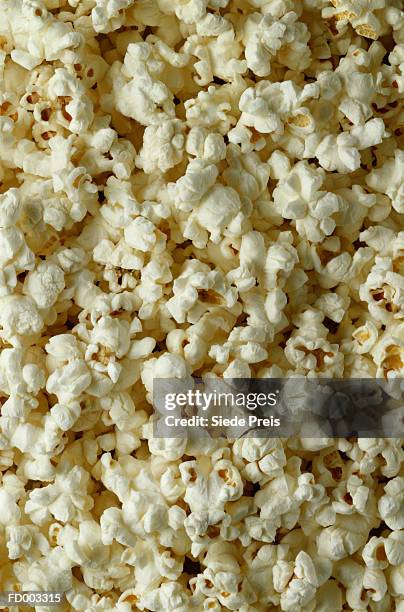 popcorn, close-up - popcorn full frame stock pictures, royalty-free photos & images