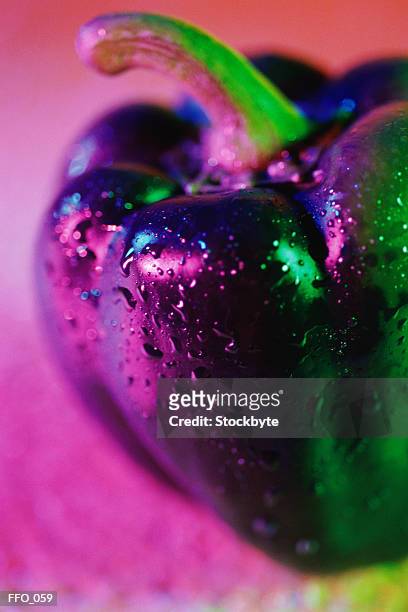 close-up of black bell pepper - bell curve stock pictures, royalty-free photos & images