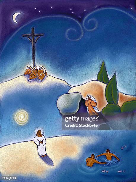 easter - religiöses ereignis stock-grafiken, -clipart, -cartoons und -symbole