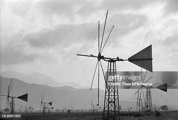 lassithi windmills - 1955 stock pictures, royalty-free photos & images