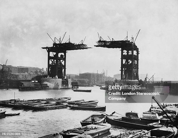 bridge construction - london tower bridge stock pictures, royalty-free photos & images