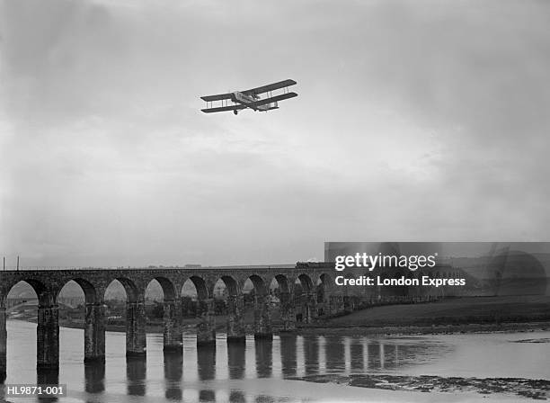 race to scotland - biplane stock pictures, royalty-free photos & images