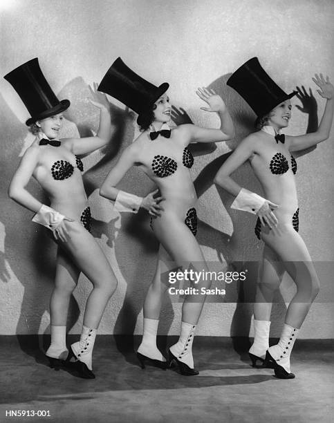 top hat no tails - revuetheater stock-fotos und bilder