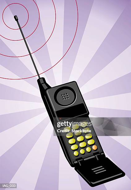 cellular phone transmitting signal - signal stock-grafiken, -clipart, -cartoons und -symbole