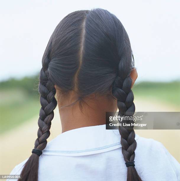 Girl With Braided Hair Rear View Closeup High-Res Stock Photo - Getty Images