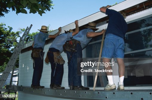 Amish Doing Construction Amish Doing Construction