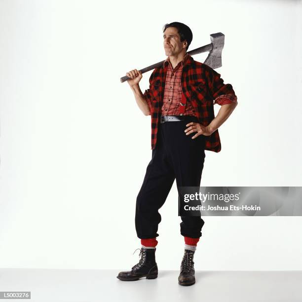 lumberjack - holzfäller stock-fotos und bilder