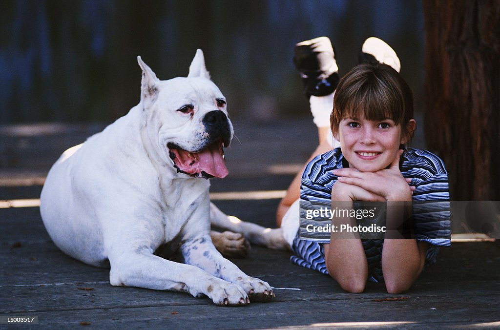 Girl with Dog