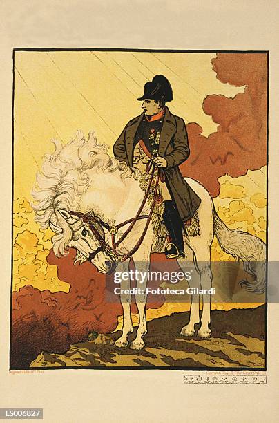 stockillustraties, clipart, cartoons en iconen met napoleon on horseback - napoleon hill