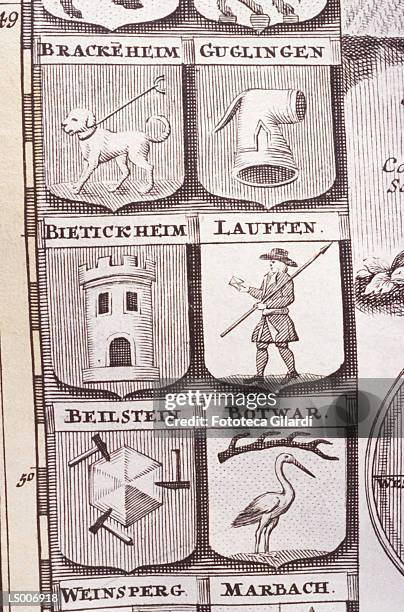 coat of arms of the duchy of wurtenberg iii - iii stock illustrations