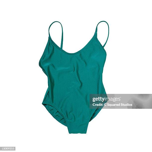 one piece swimsuit - maillot vert stock pictures, royalty-free photos & images