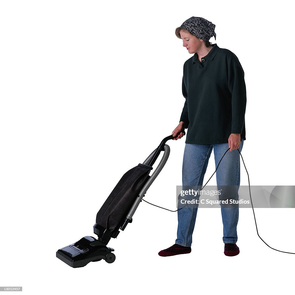 Woman Vacuuming