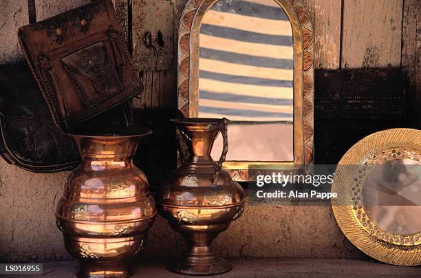 moroccan metalware - metalware stock pictures, royalty-free photos & images