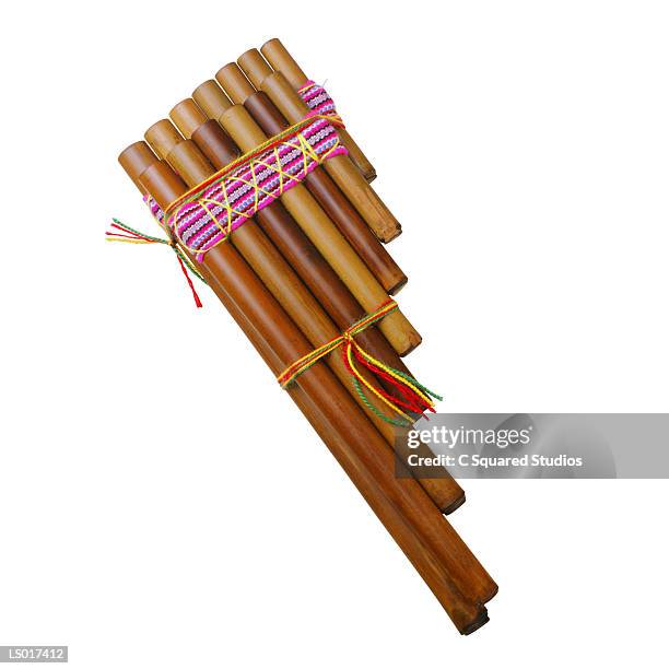 pan flute - pan stock-fotos und bilder