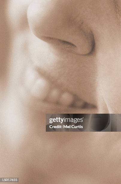 smile close-up - smile close up stock-fotos und bilder