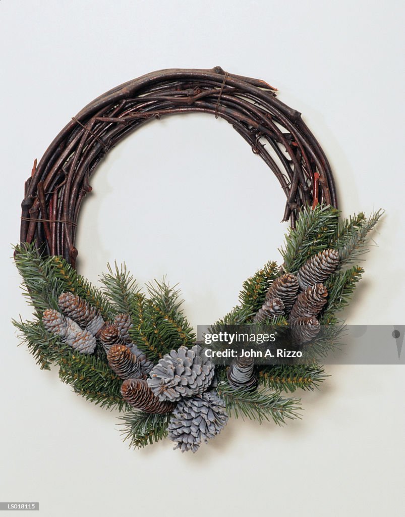 Wreath with Pine Cones